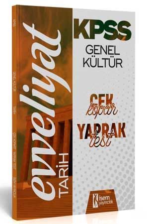 İsem 2020 Evveliyat KPSS Genel Kültür Tarih Çek Kopar Yaprak Test