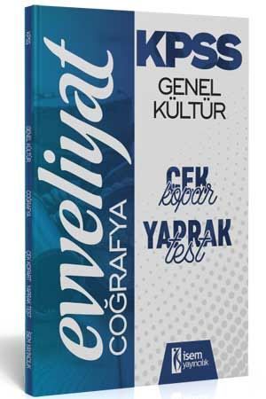 İsem 2020 Evveliyat KPSS Genel Kültür Coğrafya Çek Kopar Yaprak Test
