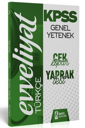 İsem 2020 Evveliyat KPSS Genel Yetenek Türkçe Çek Kopar Yaprak Test