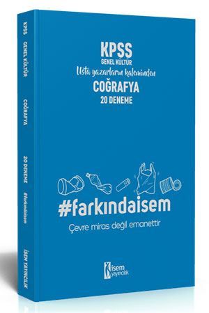 İsem 2020 Farkındaİsem KPSS Genel Kültür Coğrafya 20 Deneme